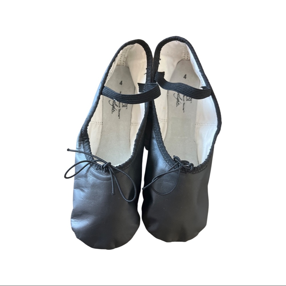Black Ballet Slippers dance shoes size 4 Recital
